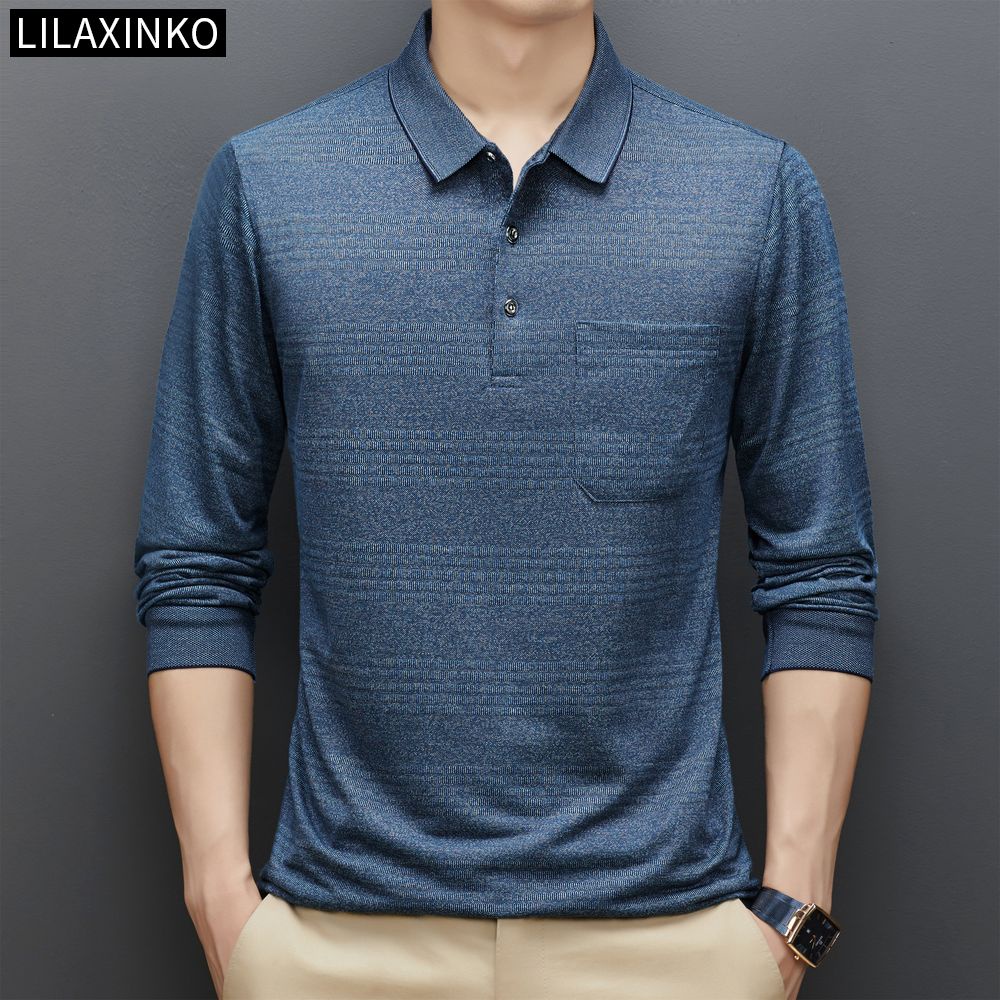 Áo Thun Polo Cotton Tay Dài Kẻ Sọc 3 Màu Thời Trang Thu Đông Cho Nam