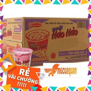 💖DATE MỚI💖 Thùng mì ly Handy hảo hảo tôm chua cay 24ly*65g