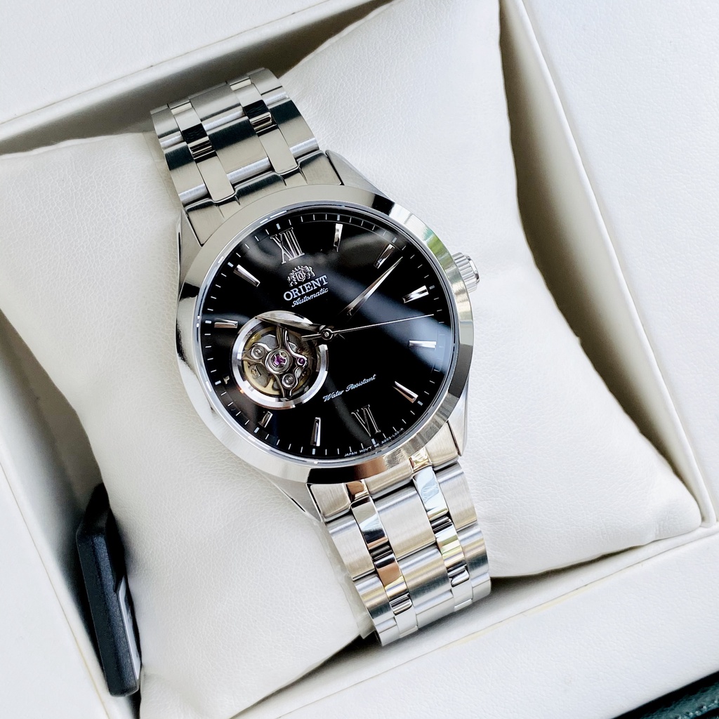 Đồng hồ nam Orient Golden Eye 2 Automatic FAG03001B0 - Máy cơ dây thép mặt đen Bảo hành 1 năm Hyma watch