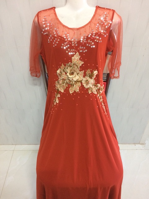 Đầm dạ hội trung niên form lửng BN8