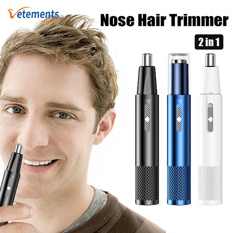 Dao Cạo Râu / Lông Mũi Tự Động 2 Trong 1 Có Thể Sạc Lại Bằng Cổng USB Cho Nam Giới