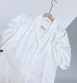 Sơ mi cổ vest tay bồng