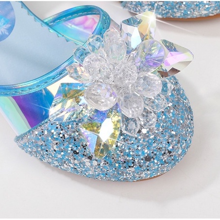 Giày công chúa Elsa đính đá cao gót cho bé gái 3-10 tuổi mẫu mới 2022