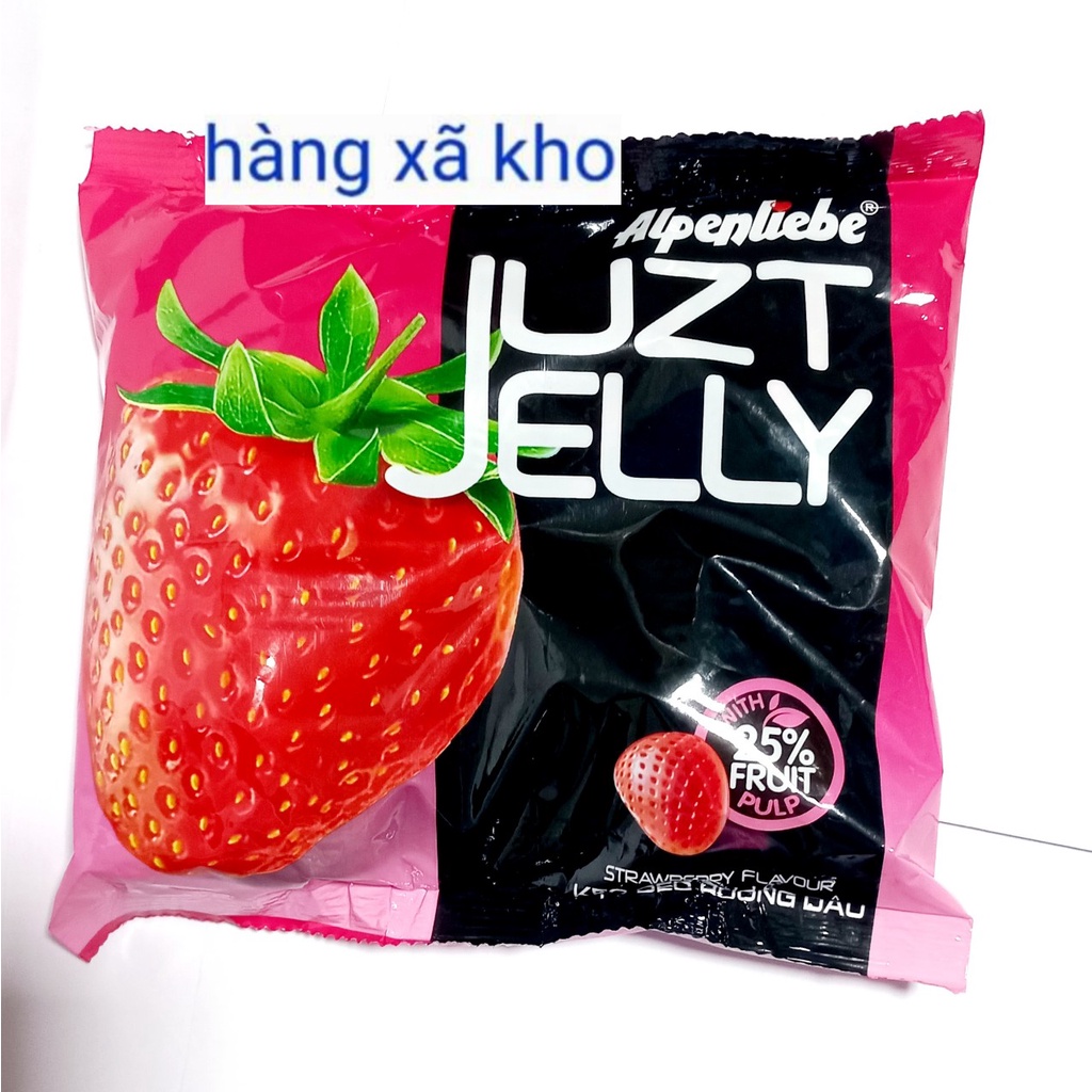 Kẹo Dẻo Alpenliebe Juzt Jelly Dâu và Ổi 166,5 gr, hsd:12/2022