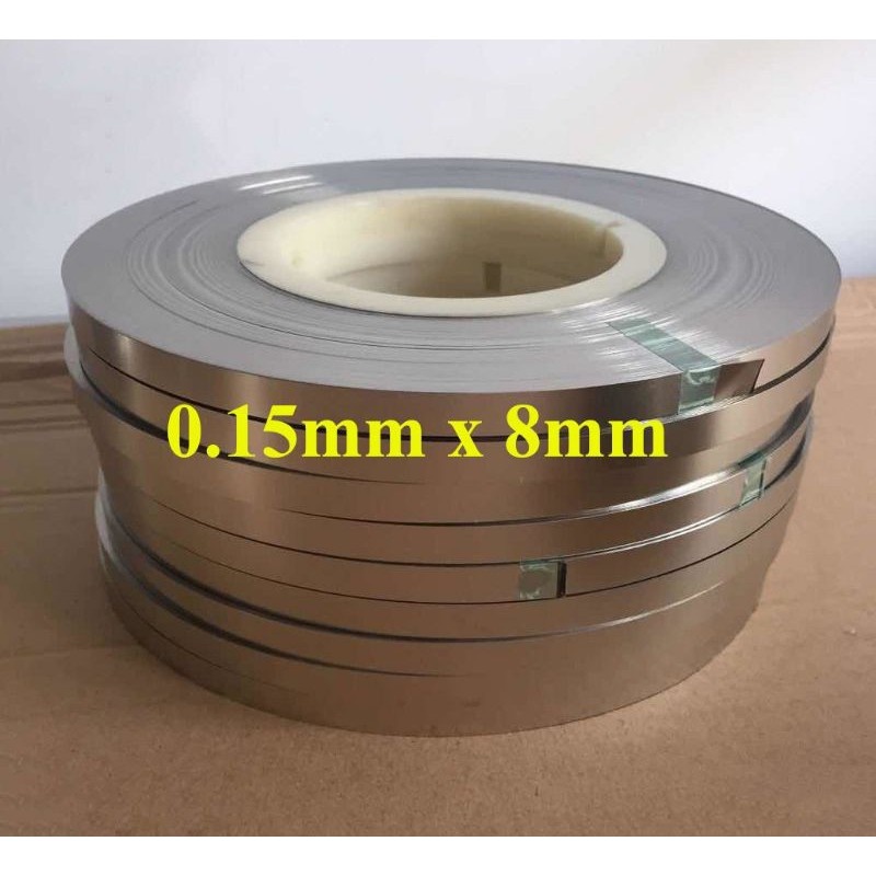 Kẽm hàn cell pin 0,15x8 mm , kẽm đơn