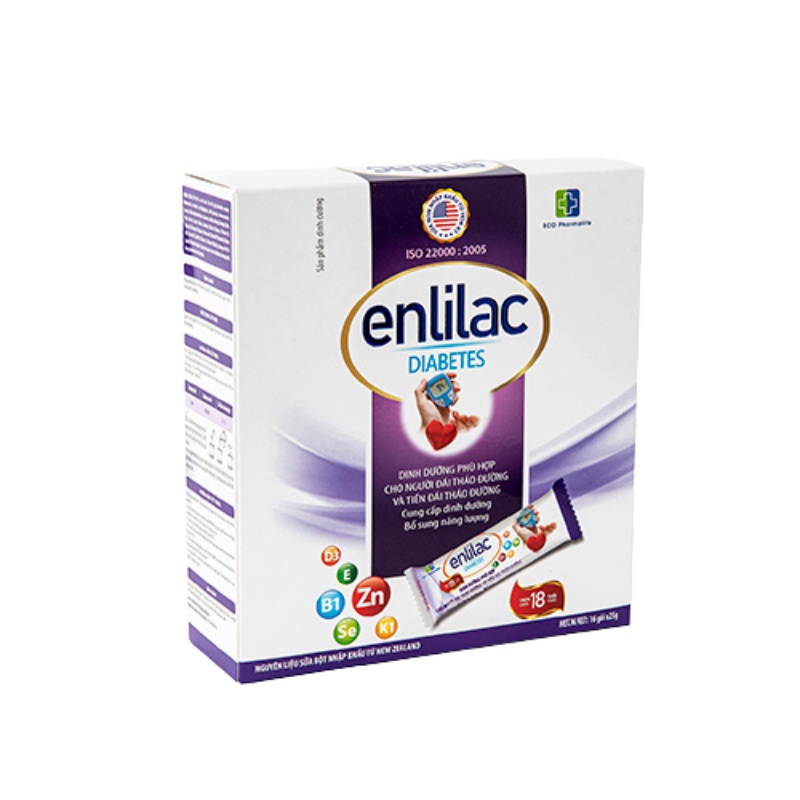 Sữa tiểu đường Enlilac Diabetes 2 Lon 400g dành cho người tiểu đường