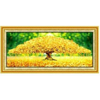 Tranh đính đá cây tiền df2243 kích thước 150 x 65