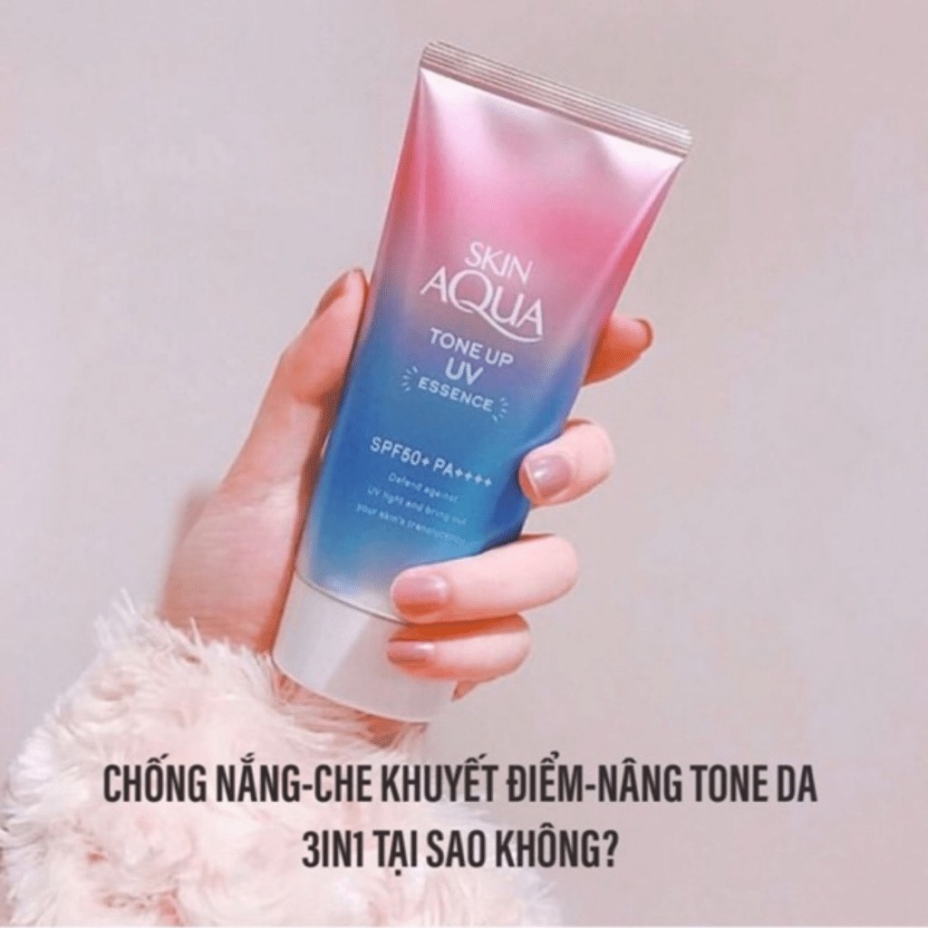 Free Ship Kem chống nắng dành cho da khô/thường Sunplay Skin Aqua Tone Up UV Essence Lavender SPF50+ PA++++ (80g)