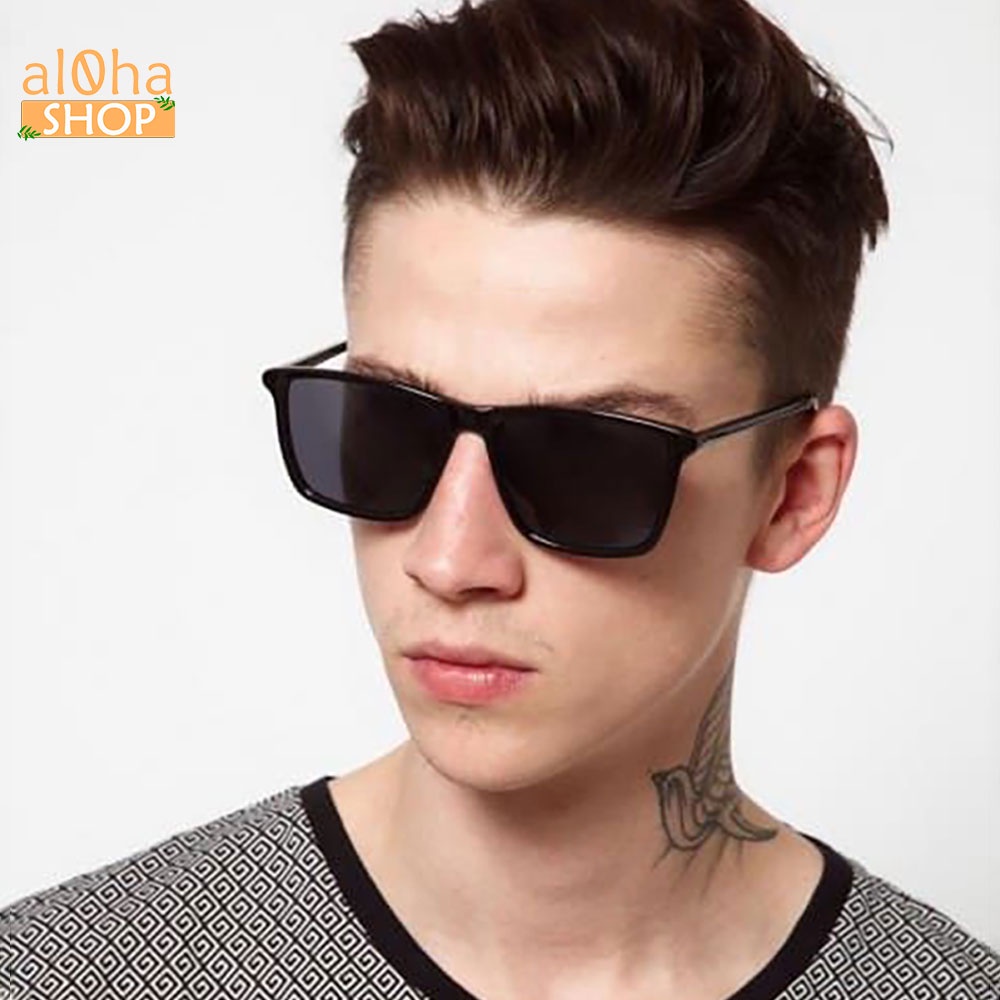 Kính mát thời trang chống nắng gọng nhựa vuông K3018 unisex nam nữ kính râm phong cách - al0ha Shop