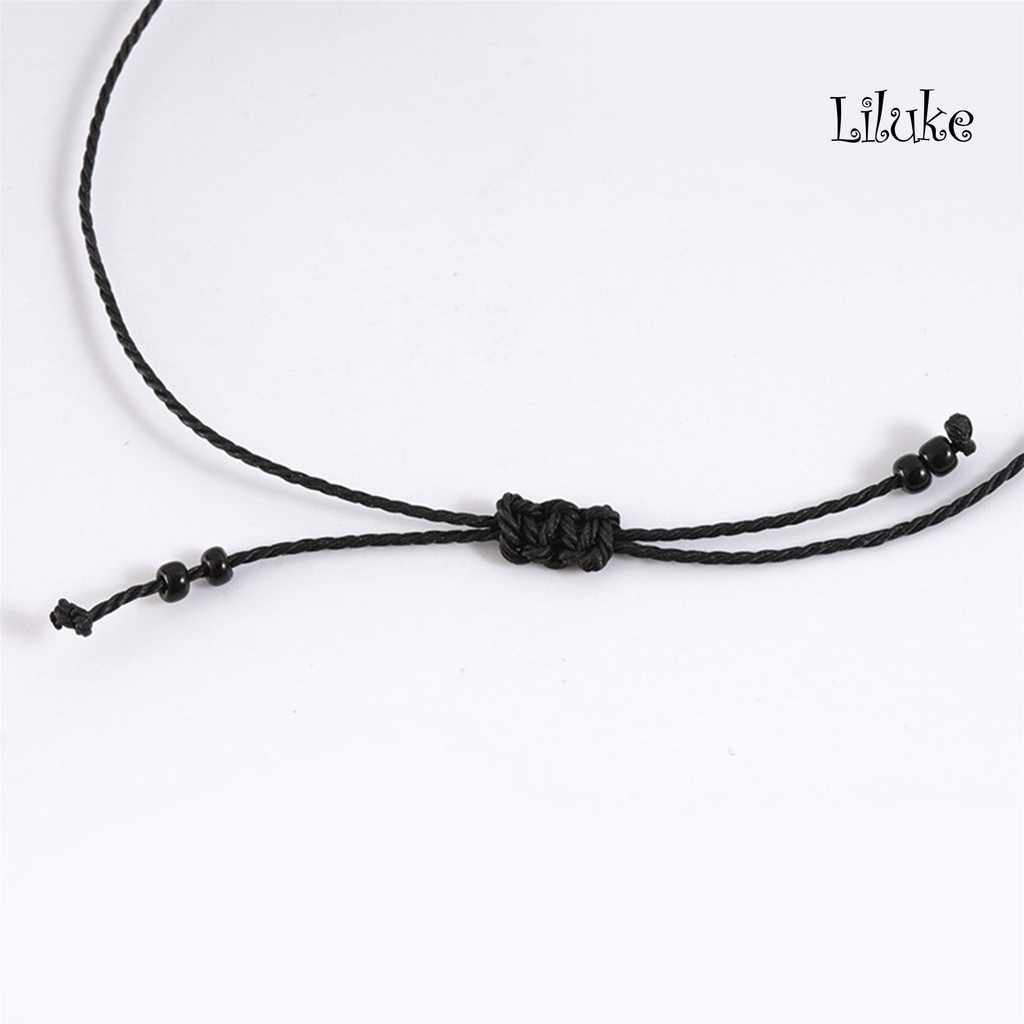 Bộ 2 Vòng Tay Dây Bện Xỏ Hạt Có Thể Điều Chỉnh Kích Thước Đầy Cá Tính