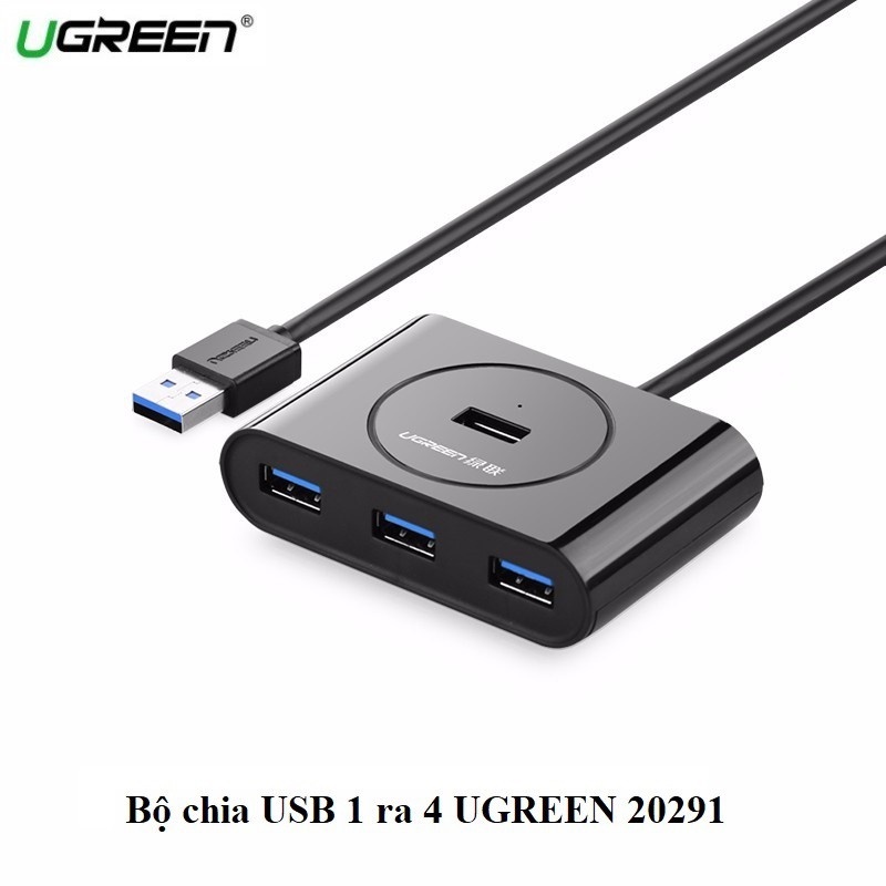 [ Chính hãng ] Bộ chia cổng USB 4 cổng 3.0 dài 80cm Ugreen UG-20291 hỗ trợ cho truyền dữ liệu siêu nhanh cao cấp