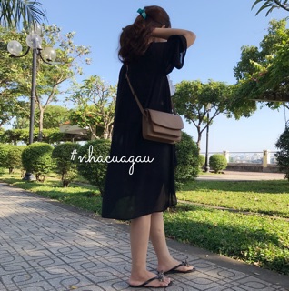 [ẢNH THẬT] Khoác kimono đen trơn cánh dơi form dài