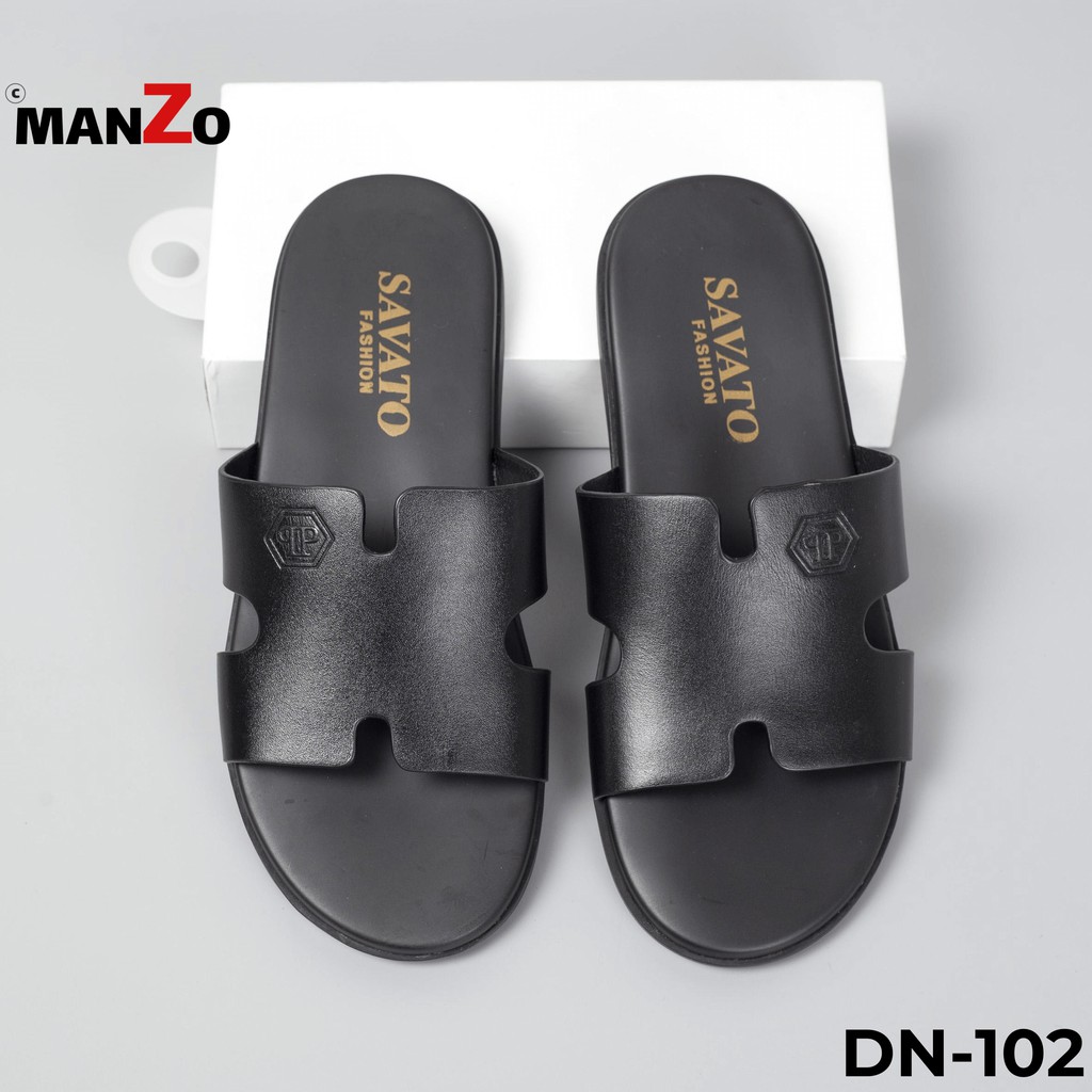 Dép nam quai ngang da bò cao cấp tại Manzo store DN-102