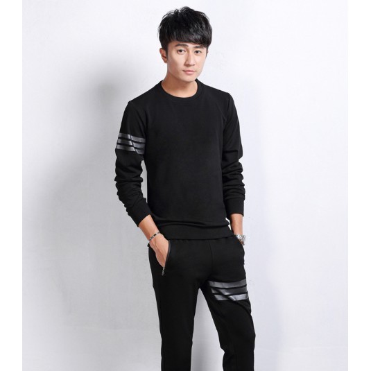 Bộ nỉ nam thu đông dài tay, thể thao 3 sọc đơn giản, chất nỉ bông siêu ấm, chất Xịn - BN01 - | BigBuy360 - bigbuy360.vn