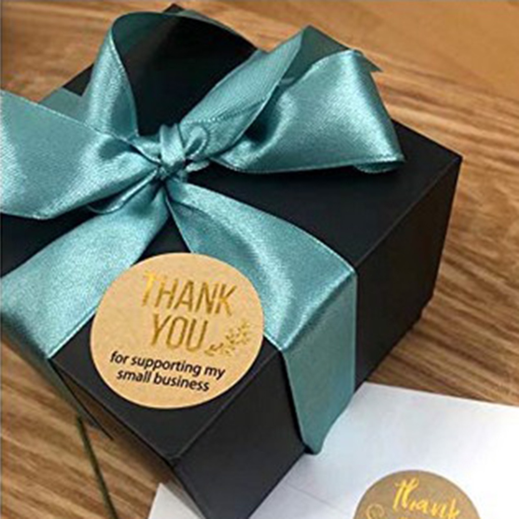 [Fenteer1] Cuộn 500 Miếng Dán Niêm Phong Bao Bì In Chữ Thank You