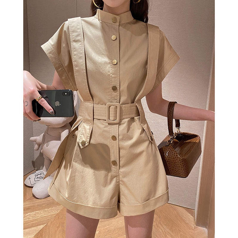 Jumpsuit Ngắn Phong Cách Phương Tây Thời Trang Mới Cho Nữ