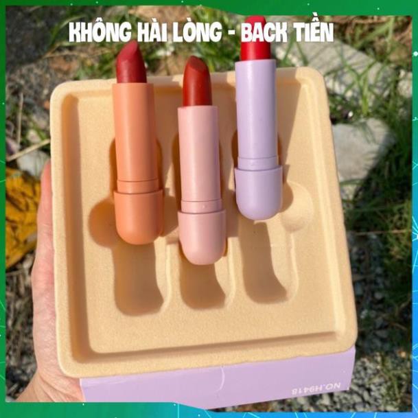 [HÀNG CHÍNH HÃNG] SET 3 Son Sáp Vỏ Tím Pastel Tình Nhân HENGFANG KING DC Lên Màu Chuẩn Bám Lâu Siêu Mới Lạ HOT | BigBuy360 - bigbuy360.vn