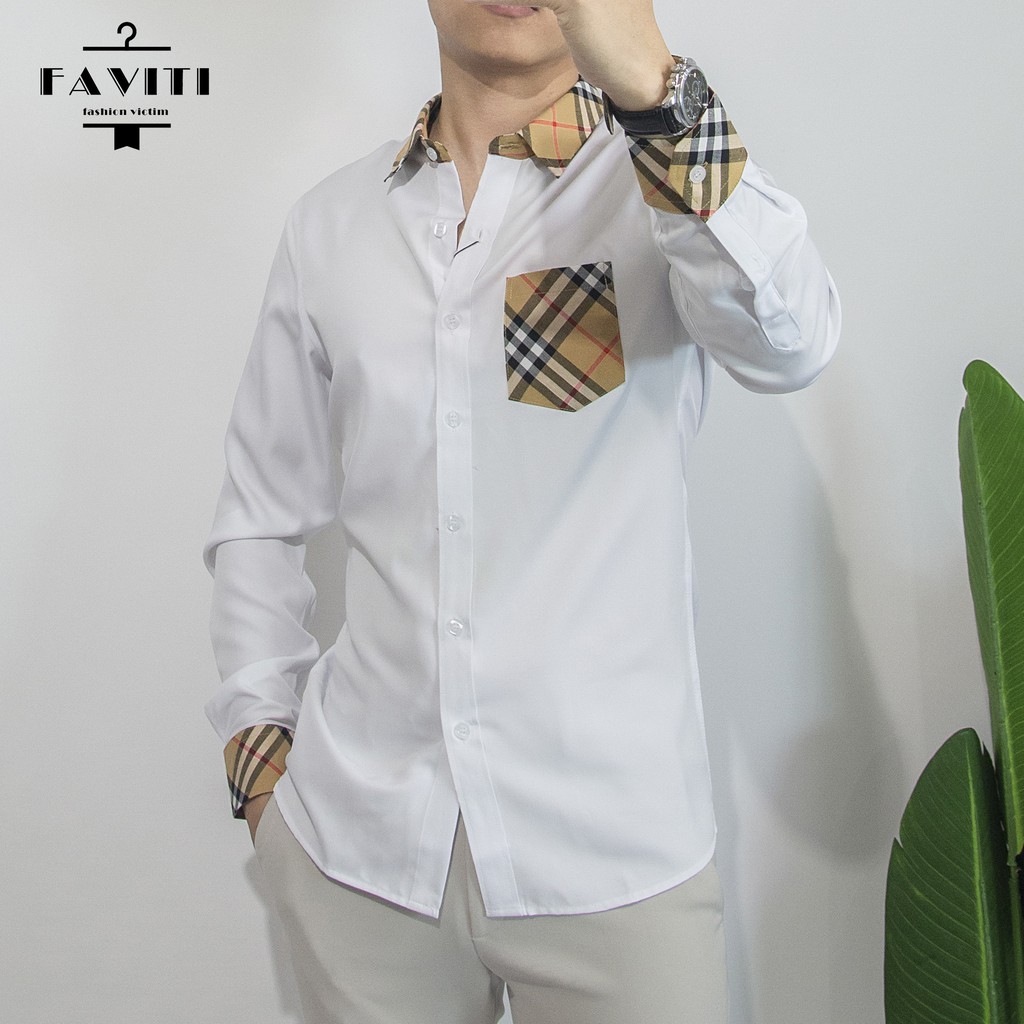 Áo Sơ Mi Nam Đẹp Kiểu Dáng Hàn Quốc Họa Tiết BBR Hàng Cao Cấp SM52