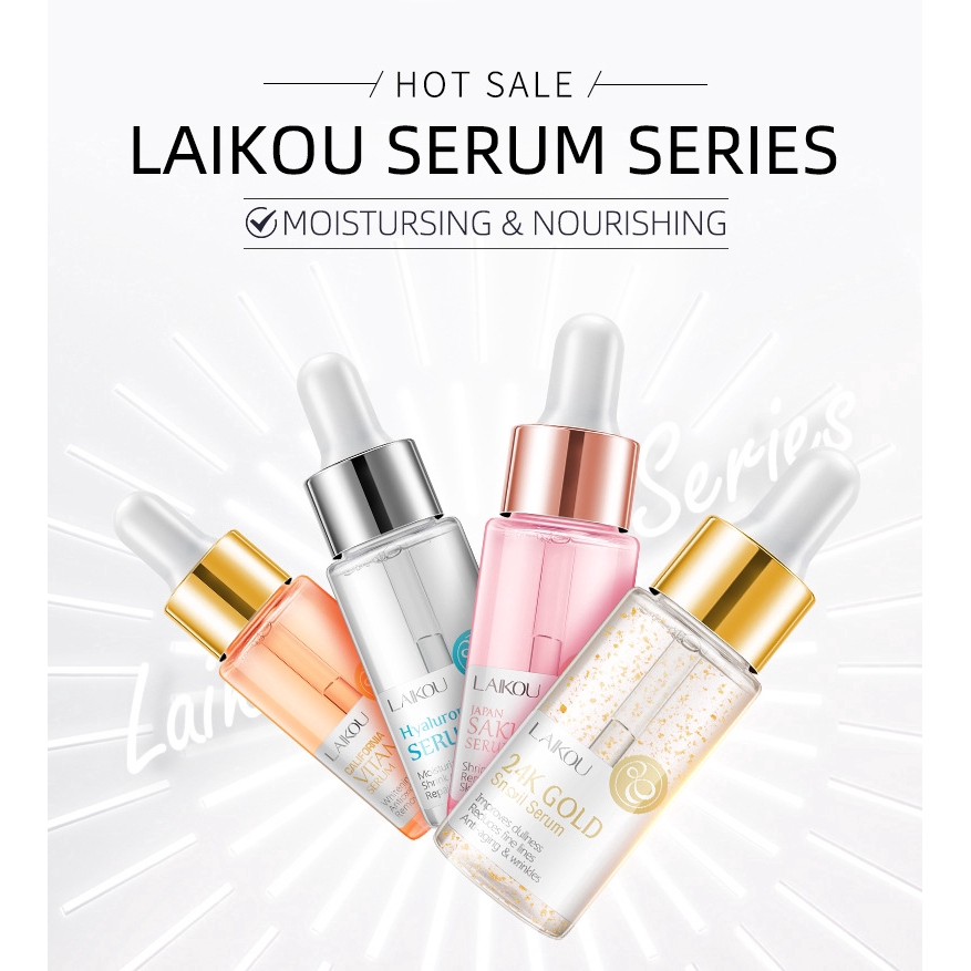 (Hàng Mới Về) Serum Laikou Vitamin C Vàng 24k Hyaluronic Acid Se Khít Lỗ Chân Lông Dưỡng Ẩm Làm Sáng Da  Nội Địa Trung