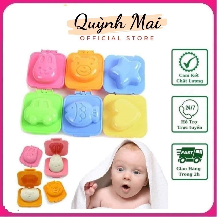 Khuôn Tạo Hình Cơm , Trứng ,Khuôn Làm Bánh Cho Bé Ăn Dặm Ngon Miệng