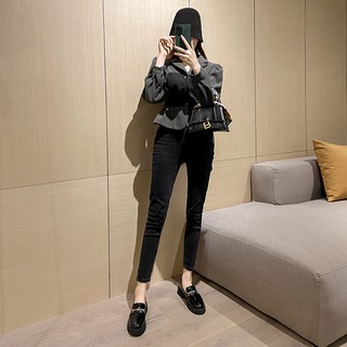 Giày Lười Da Bóng Đế Dày Thời Trang Cho Nữ