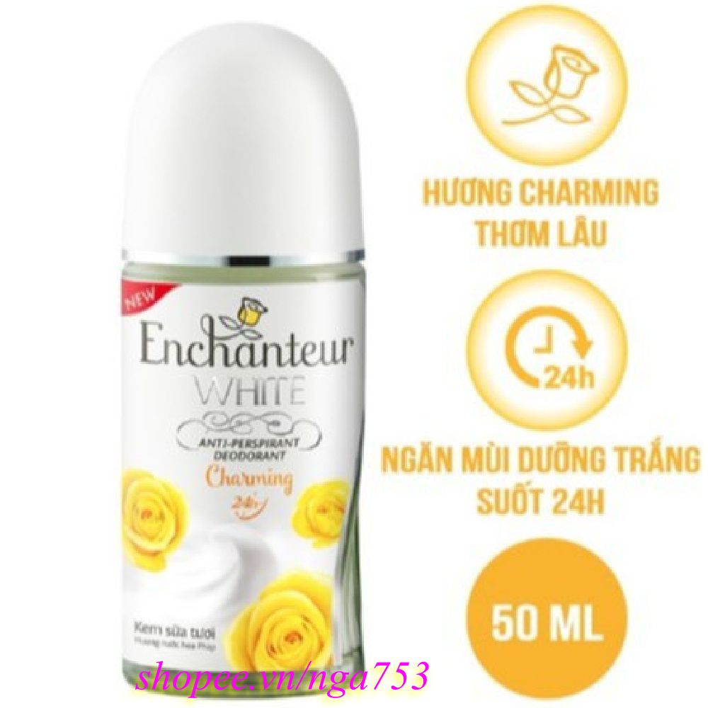 Lăn Khử Mùi Cao Cấp Enchanteur Charming 50ml 100% chính hãng, shop 99K cung cấp và bảo trợ.