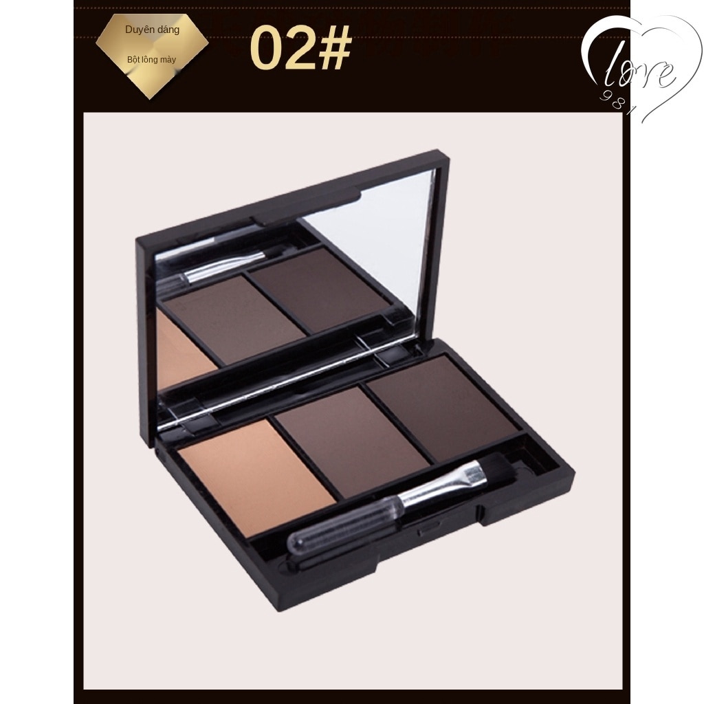 [Hàng mới về] Bảng phấn kẻ mày 3 màu kháng nước dễ lên màu lâu trôi | BigBuy360 - bigbuy360.vn