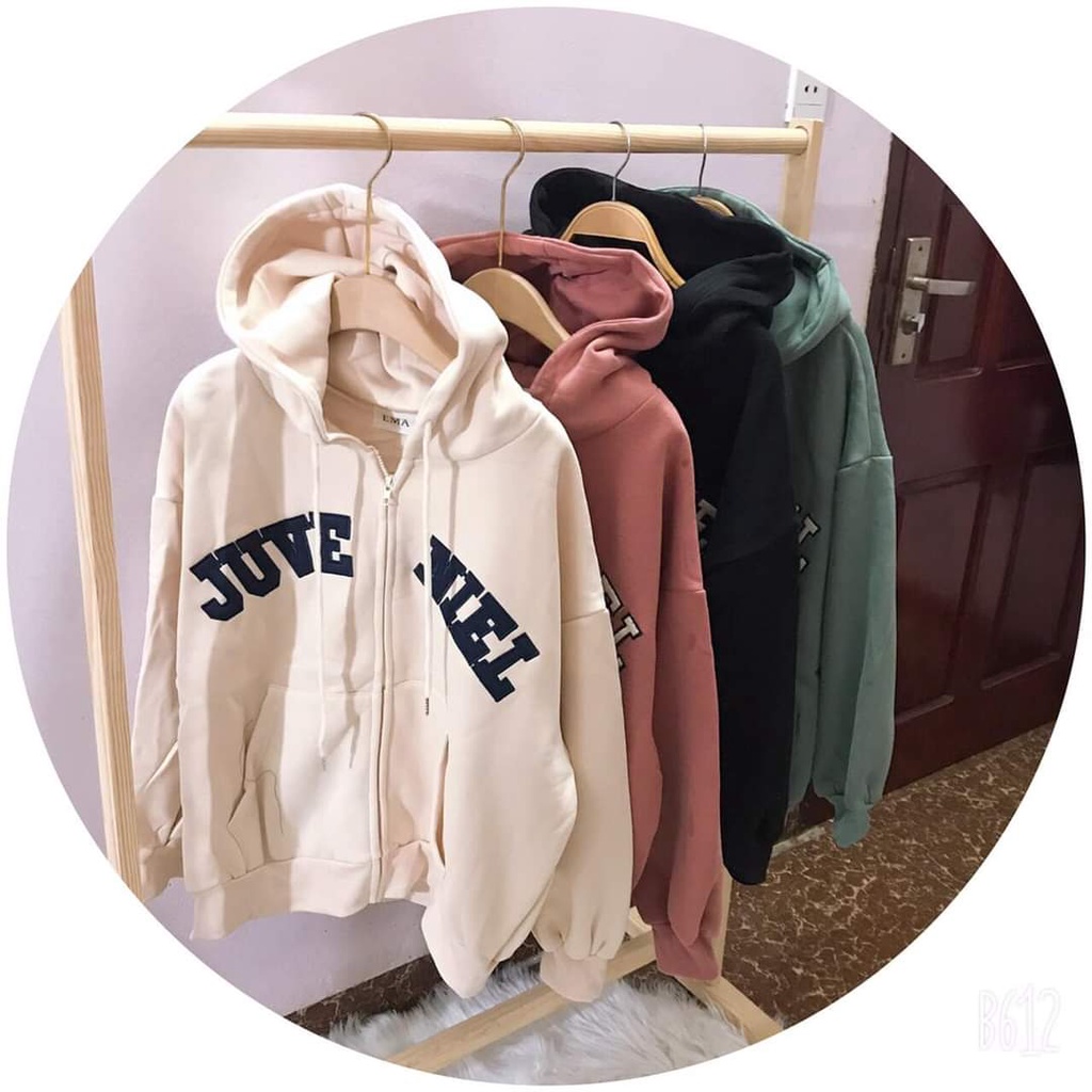 Áo khoác hoodies kiểu cách năng động có dây kéo