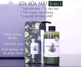 Sữa rửa mặt rau củ thải độc