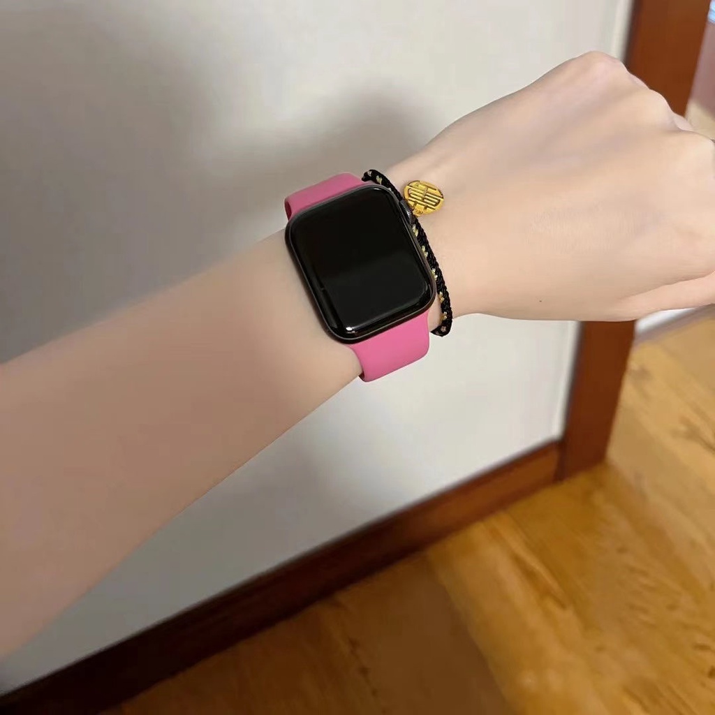 Dây Đeo Silicon Thời Trang Cho Đồng Hồ Thông Minh Apple Watch S7 654321 Vòng Đeo Tay Thể Thao Thông Dụng Cho iWatch SE