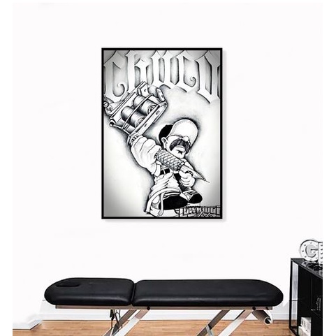 HOT 20 Tranh Mẫu Xăm - Tranh Tattoo Trang Trí Tiệm Xăm Tattoo Phong Cách Vintage Nhật Bản