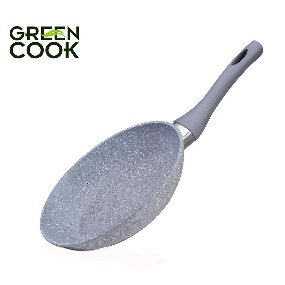 Chảo cạn đáy từ vân đá chống dính Green Cook nhiều size