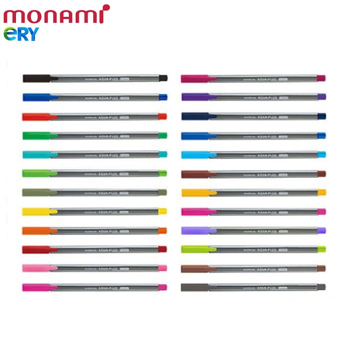 Fineliner bút lông kim 0.3mm Aqua Plus Monami, màu sắc đa dạng, chất lượng cao và được kiểm tra kỹ trước khi giao hàng