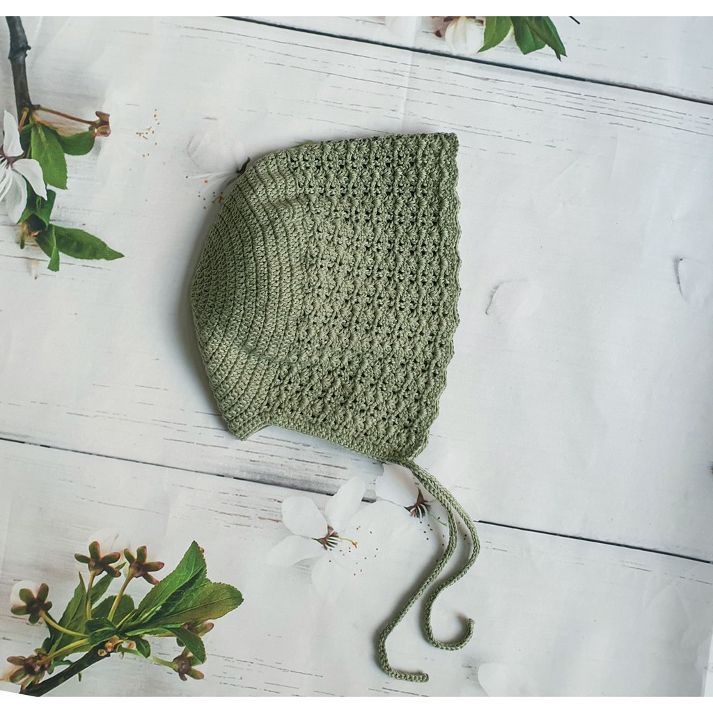 Mũ Tiểu Thư cho Bé Gái (baby bonet) 3-12m