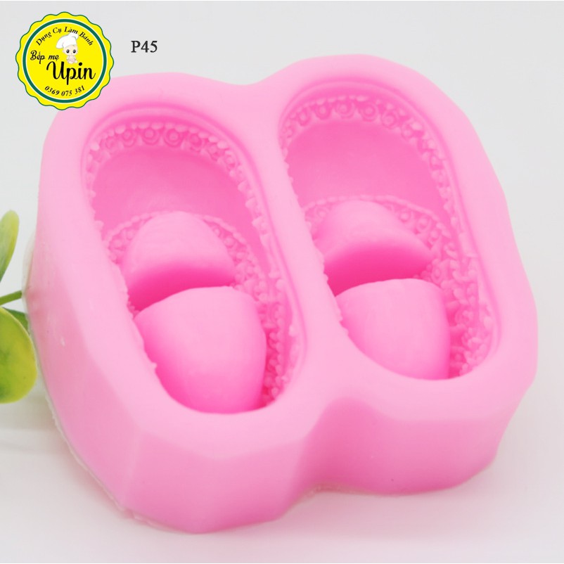 Khuôn Silicon Giầy Búp Bê Làm bánh