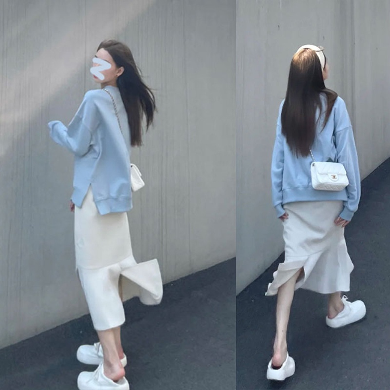 Xiaozhainv Áo Sweatshirt Nữ Cổ Tròn Dáng Rộng Đơn Giản Thời Trang Phong Cách Hàn Quốc Có 5 Màu Tùy Chọn | BigBuy360 - bigbuy360.vn