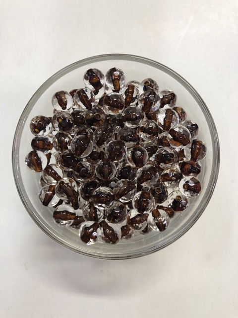 100G Chuỗi Hạt Pha Lê Nhựa 8mm Wat (có nhân màu)