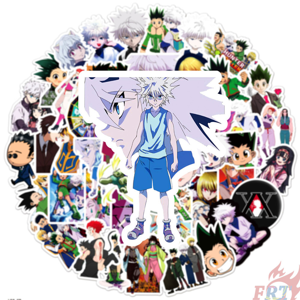 Bộ 50 miếng dán trang trí laptop hành lý hình anime HUNTER×HUNTER - Series 08 DIY
