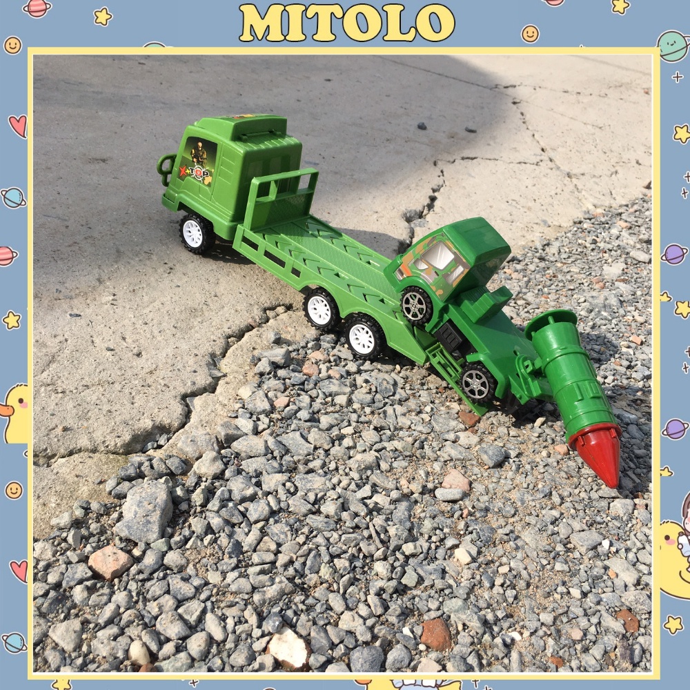 Ô tô đồ chơi cho bé MITOLO mô hình xe cảnh sát đồ chơi xe quân sự JF988-19A