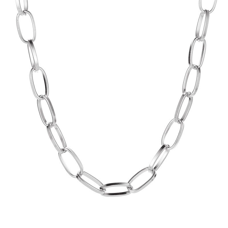 MANYUE Dây chuyền choker kiểu dây mắt xích dày đơn giản thời trang cho nữ
