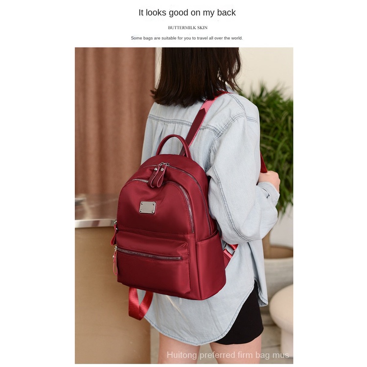 Ba Lô Vải Oxford Sức Chứa Lớn Thời Trang Đơn Giản Nhiều Màu Sắc Phong Cách Hàn Quốc Cho Nữ