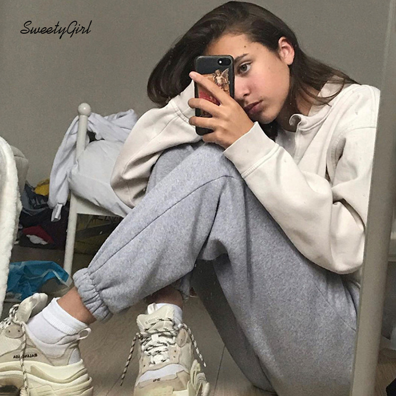 Áo Nỉ Nữ Dài Tay Cổ Cao Thời Trang Hàn