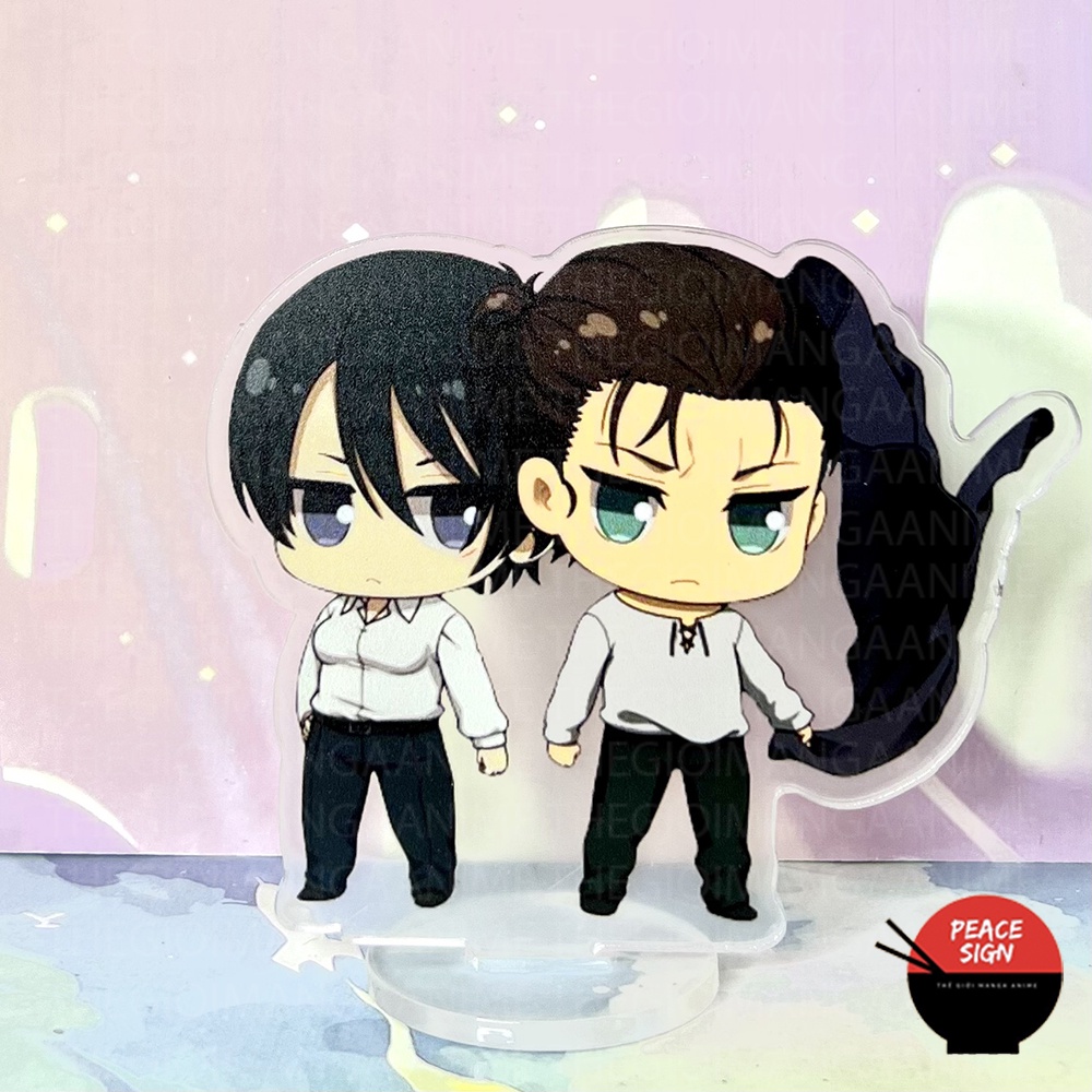 Mô hình Standee Mini ATTACK ON TITAN Đại Chiến Titan Levi Hanji Eren Mikasa The Final Season mica acrylic trưng bày