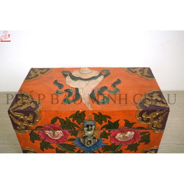 HỘP ĐỰNG ĐỒ GỖ NEPAL (20x11x11) (HỘP ĐỰNG PHÁP KHÍ, THUỐC PHÁP, KINH SÁCH,...)