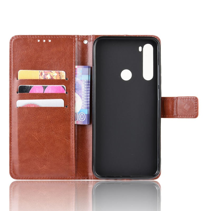 Bao da điện thoại màu trơn thanh lịch cho Xiaomi Redmi Note 8 Pro Note8 8Pro