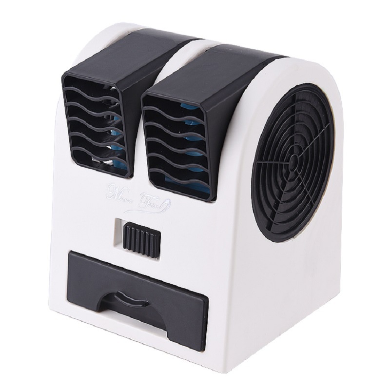 Quạt mini phun sương, thổi đá cổng kép làm mát không khí (giao màu ngẫu nhiên)