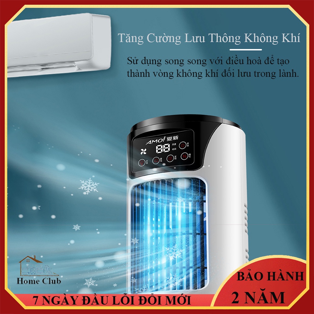 Quạt hơi nước mini để bàn kết hợp đèn ngủ - Quạt phun sương quạt điều hoà không khí làm mát siêu nhanh. Bảo hành 2 năm.