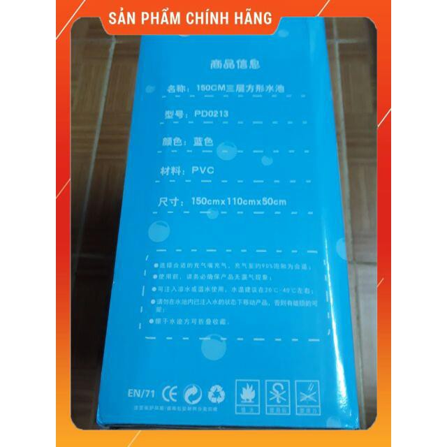 [HÀNG SIÊU TỐT] Bể bơi phao 150x105x50cm đáy khí 3 tầng
