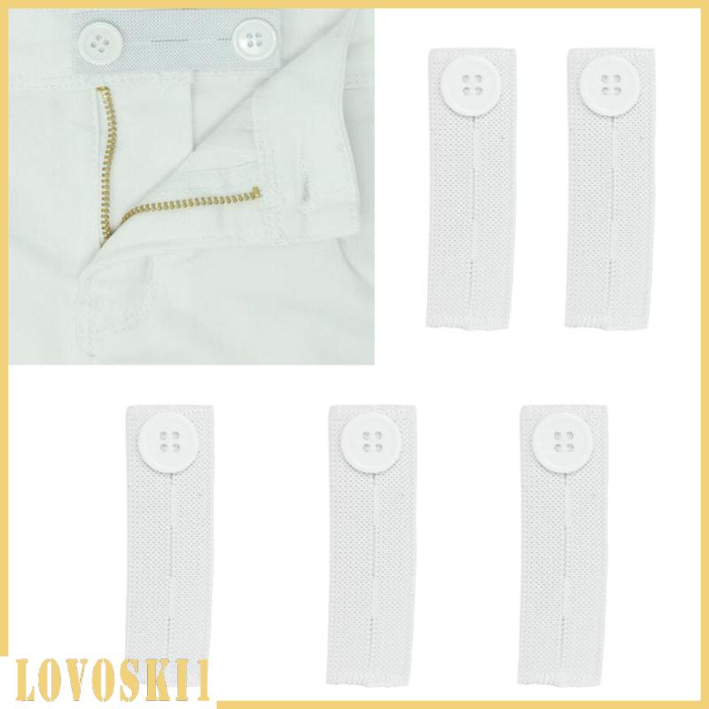 [LOVOSKI1]5Pcs Button Hole Elastic Woven White 20mm Standard Wide