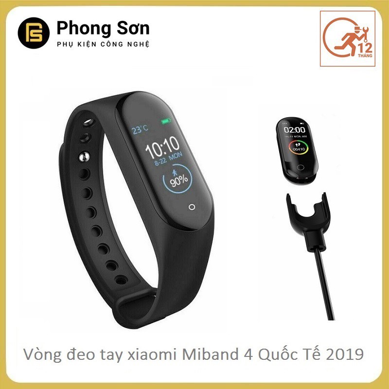 Vòng đeo tay Xiaomi Mi Band 4 - Bản Quốc Tế - Chính Hãng DGW Phân Phối-Bảo Hành 12 Tháng